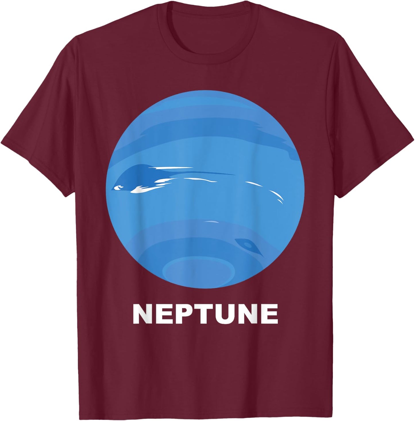 Solar System Group Costumes - Giant Planet Neptune Costume T-Shirt - T-Shirt | Maroon