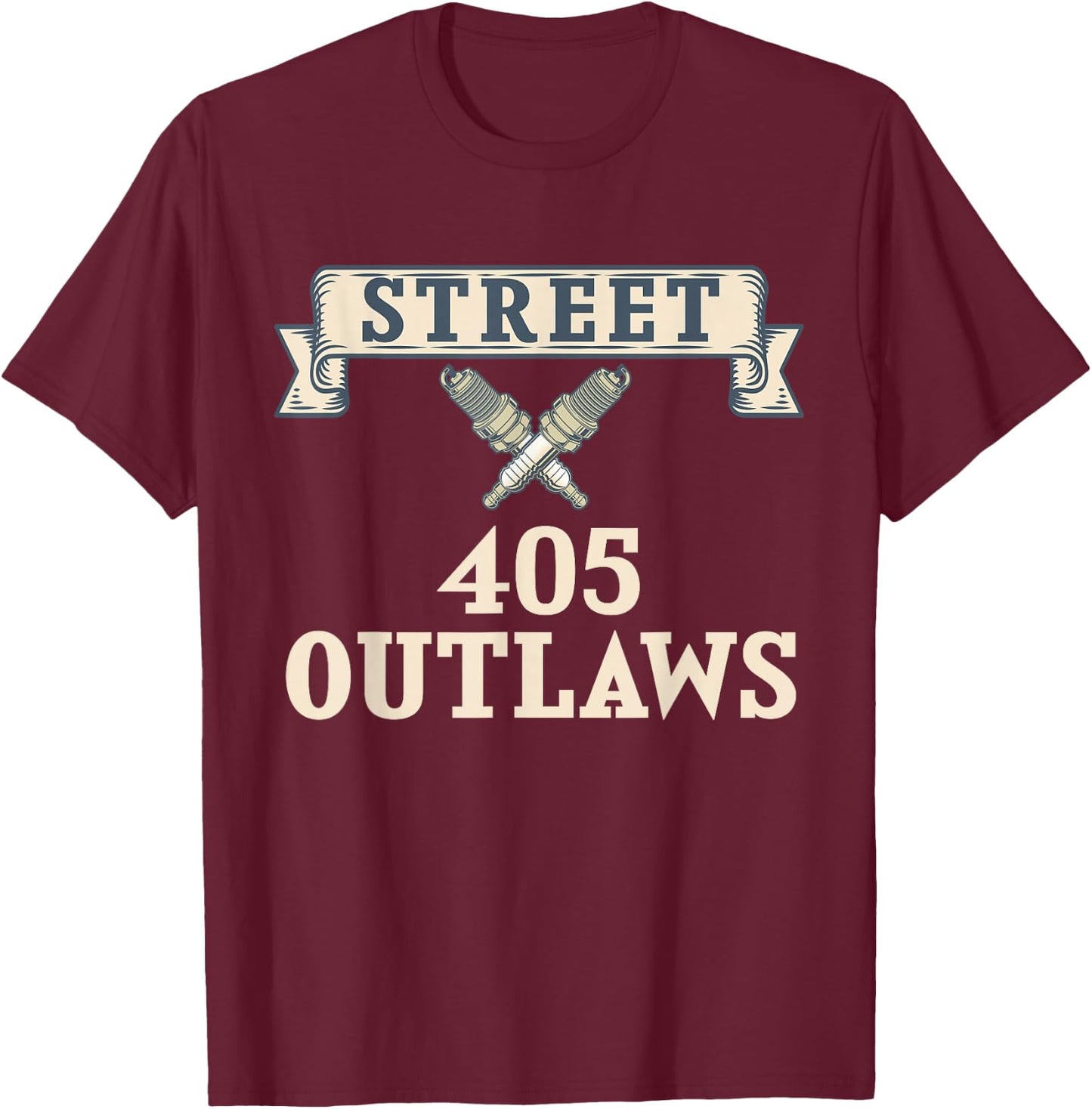 405 Street Outlaws Racing T-Shirt - T-Shirt | Maroon