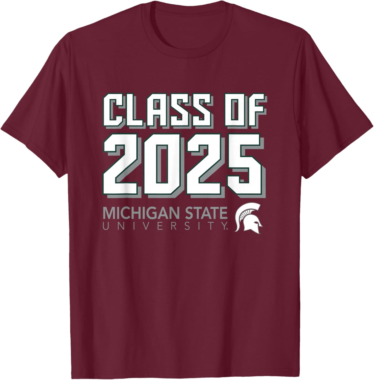 Michigan State MSU Spartans Class of 2025 T-Shirt - T-Shirt | Maroon
