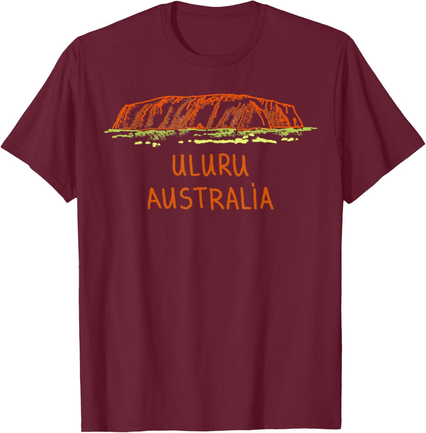 Uluru Australia T-Shirt - T-Shirt | Maroon