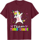 Team Third Grade Unicorn Team 3rd Grade T-Shirt - T-Shirt | Maroon
