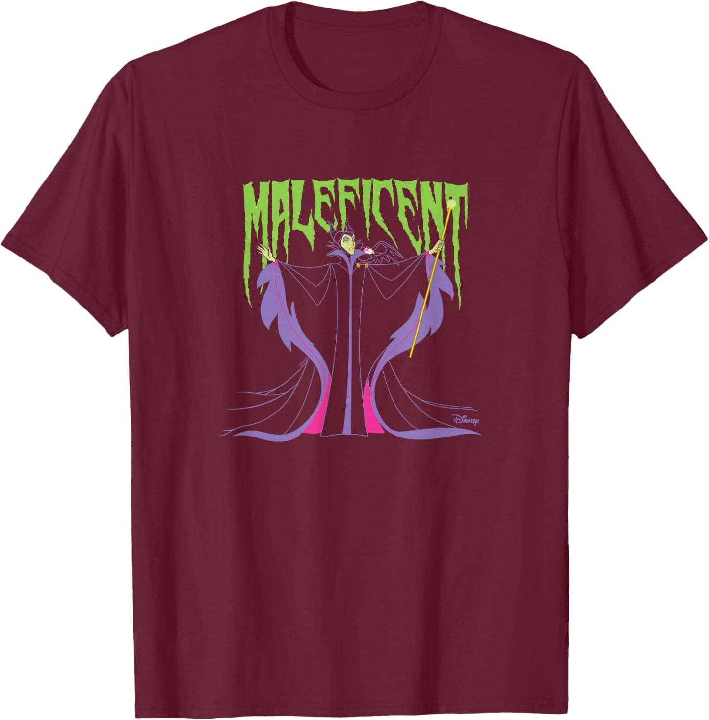 Disney Villians - Maleficent T-Shirt - T-Shirt | Maroon