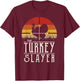 Vintage Sunset Retro Style Turkey Hunting Turkey Slayer T-Shirt - T-Shirt | Maroon
