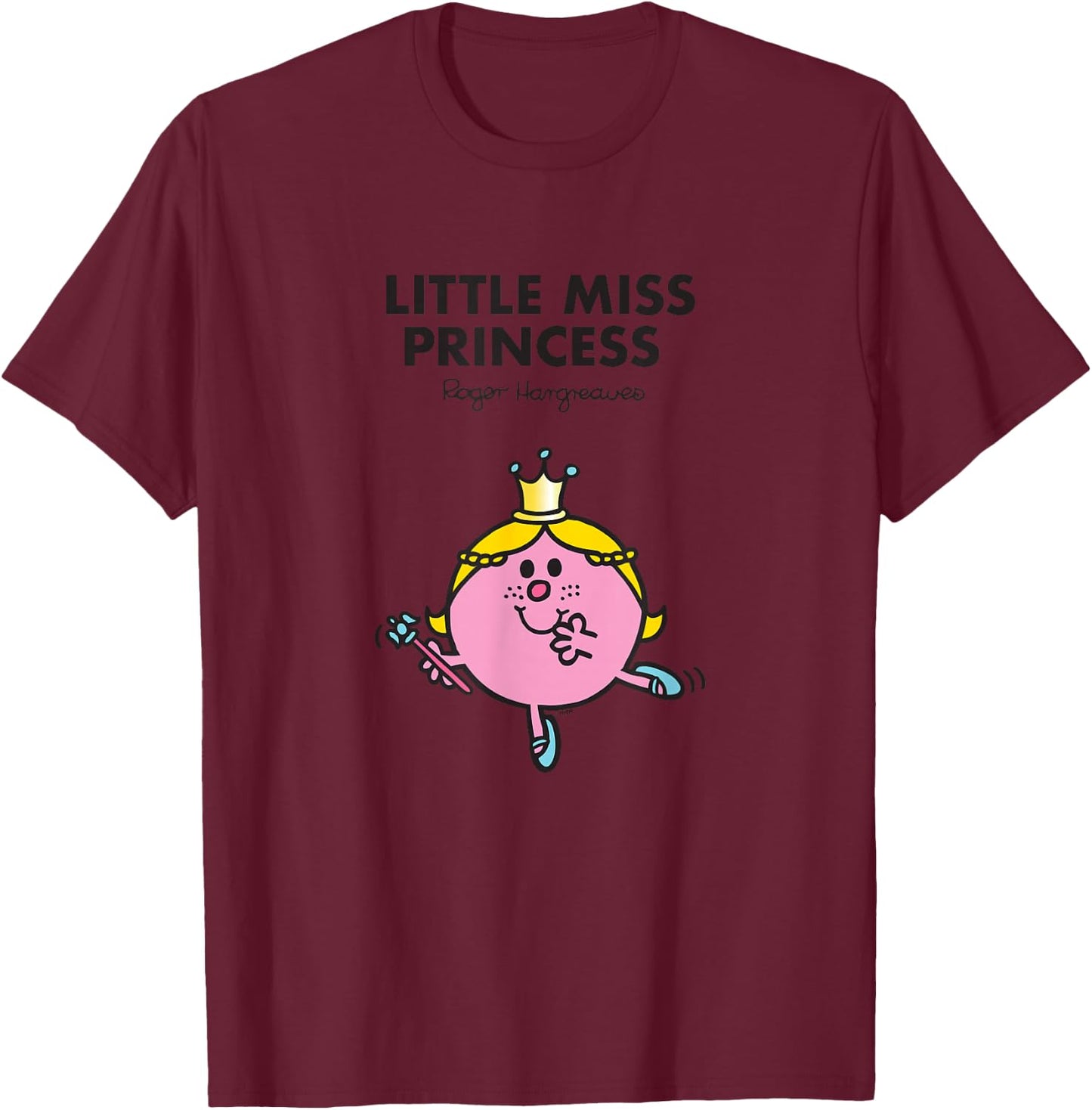 Mr. Men Little Miss Princess T-Shirt - T-Shirt | Maroon
