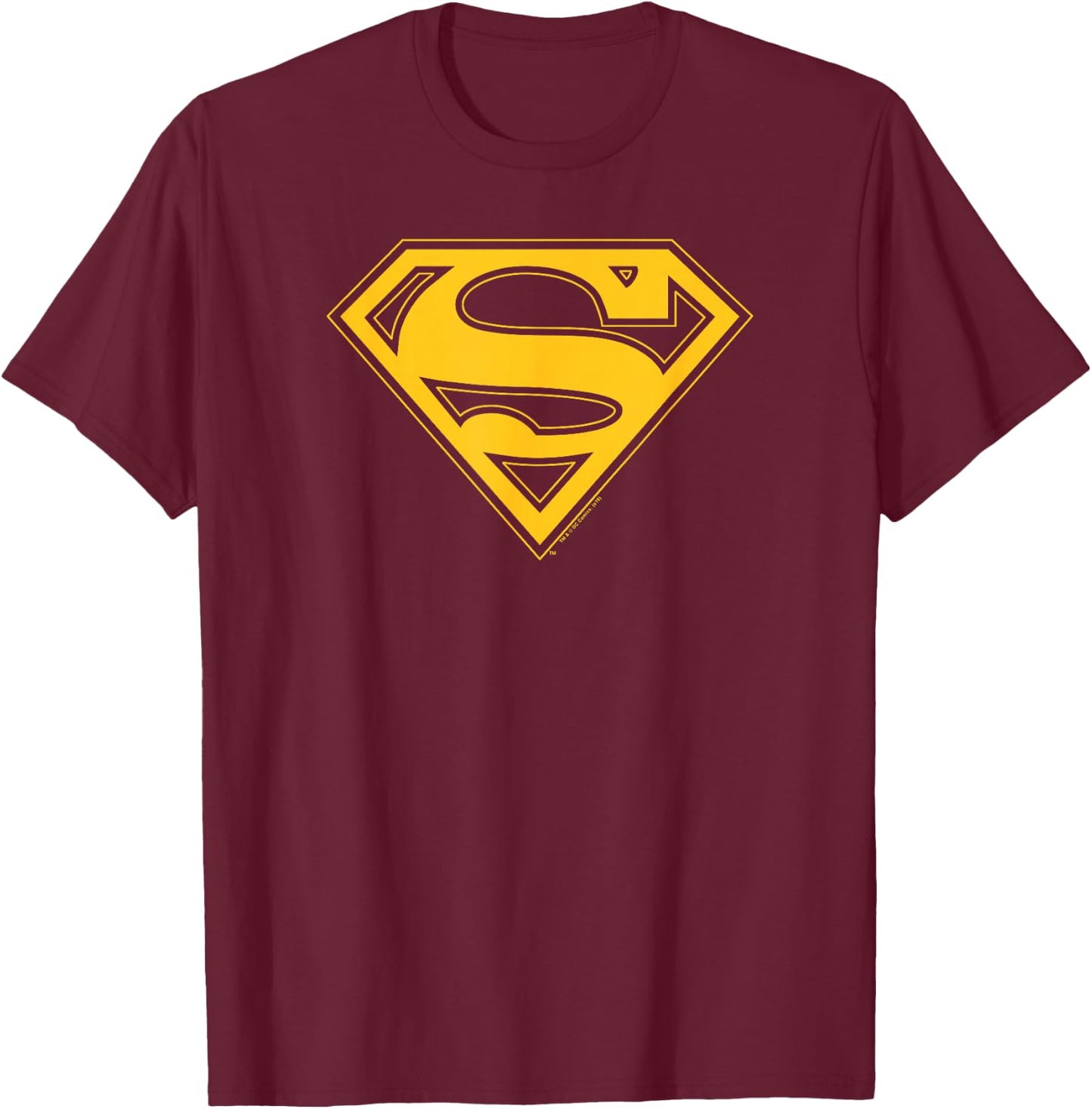 Superman Maize & Blue Shield T-Shirt - T-Shirt | Maroon