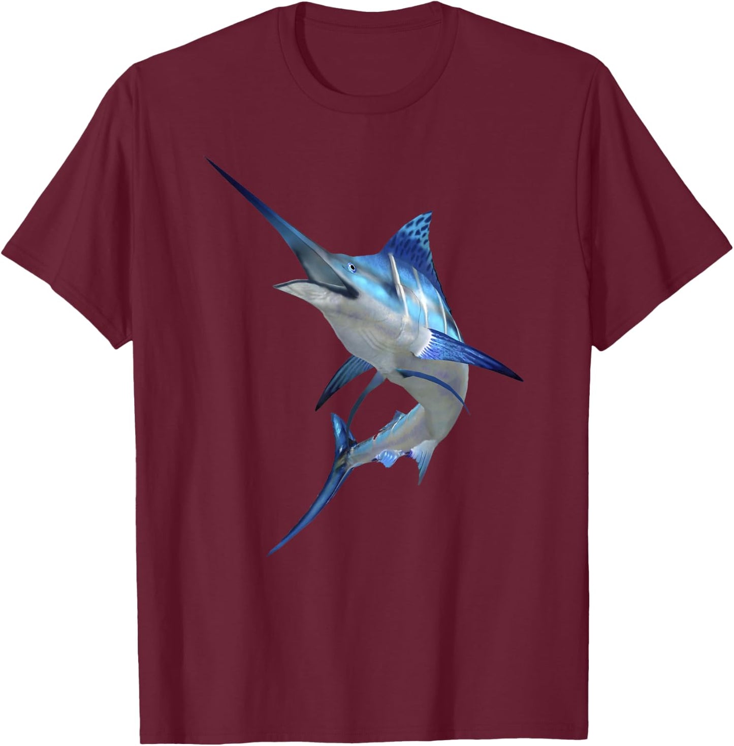 Beautiful Marlin Fish Nautical Fishing Marine Wildlife T-Shirt - T-Shirt | Maroon