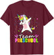 Team Preschool Unicorn Team Pre-K Preschool Crew T-Shirt - T-Shirt | Maroon