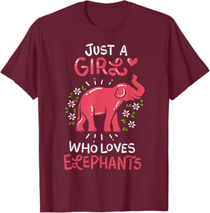 Elephants Lover Gift T-Shirt - T-Shirt | Maroon