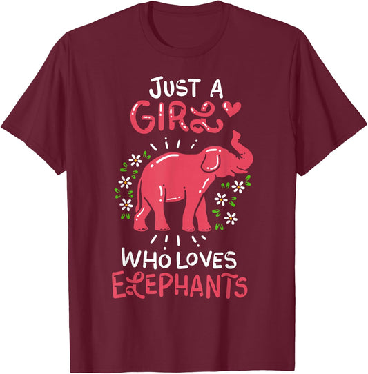 Elephants Lover Gift T-Shirt - T-Shirt | Maroon