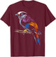 Tribal Sparrow tropical bird T-Shirt - T-Shirt | Maroon
