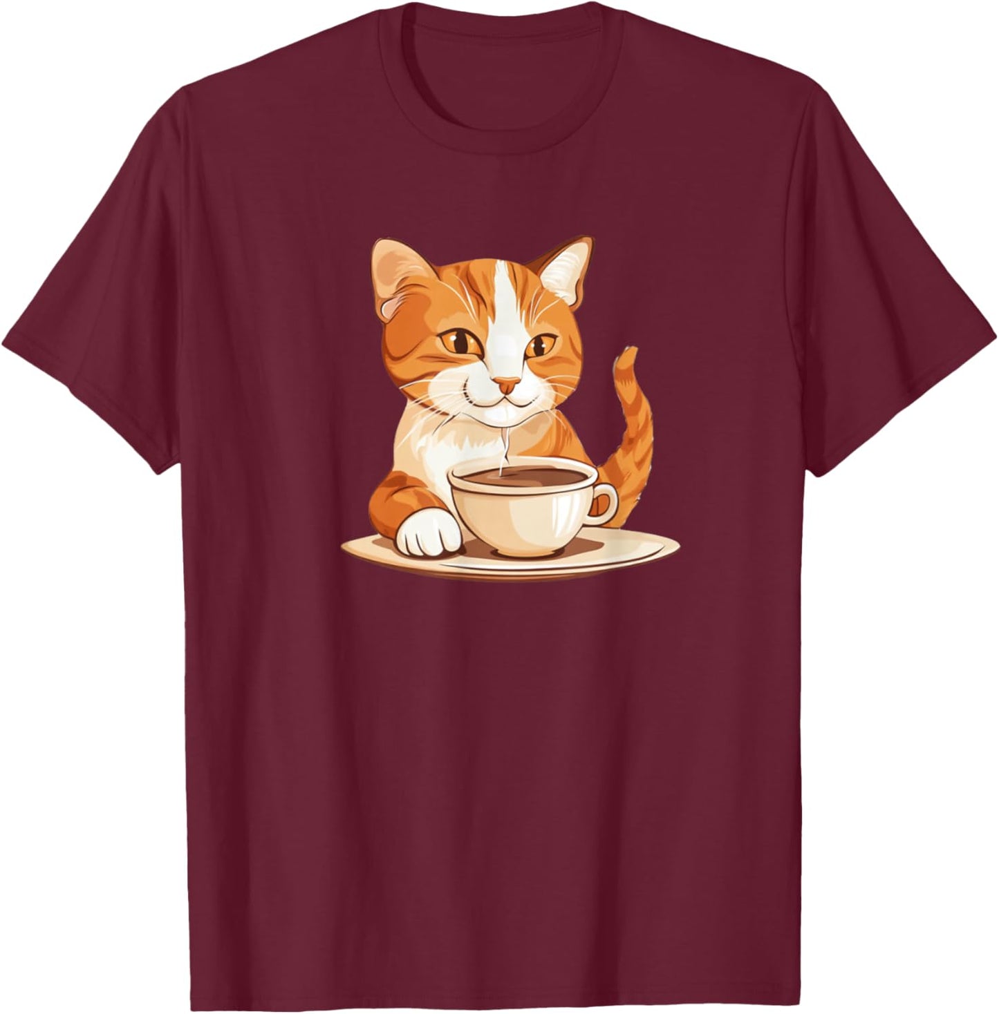 Orange Tabby Cat Cute Tabby Cats Love T-Shirt - T-Shirt | Maroon