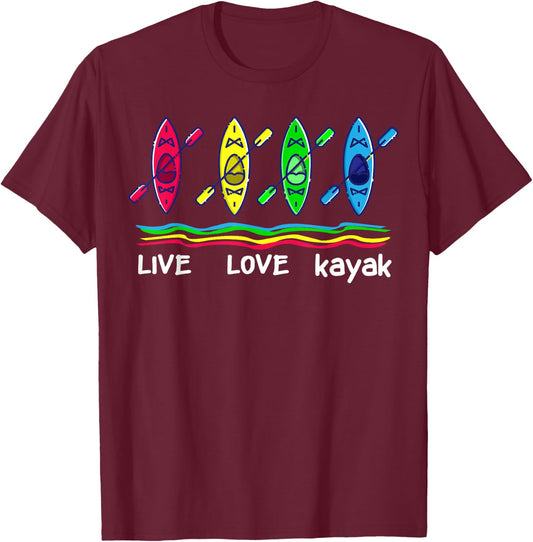 Cool Kayaks Shirt for Outdoor Funny Kayaking Boating T-Shirt - T-Shirt | Maroon