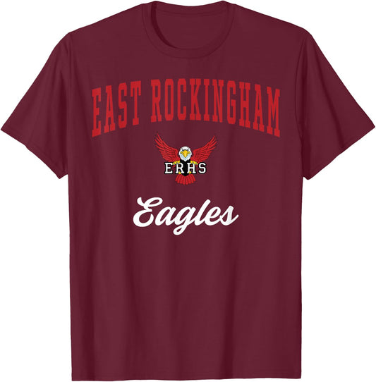 East Rockingham High School Eagles C3 T-Shirt - T-Shirt | Maroon