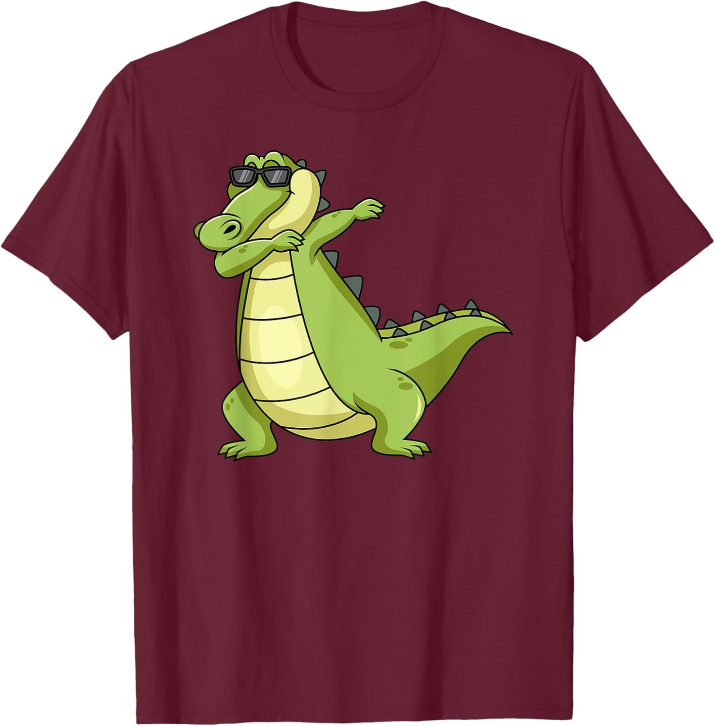 Dabbing Alligator Men Women Kids Gift T-Shirt - T-Shirt | Maroon