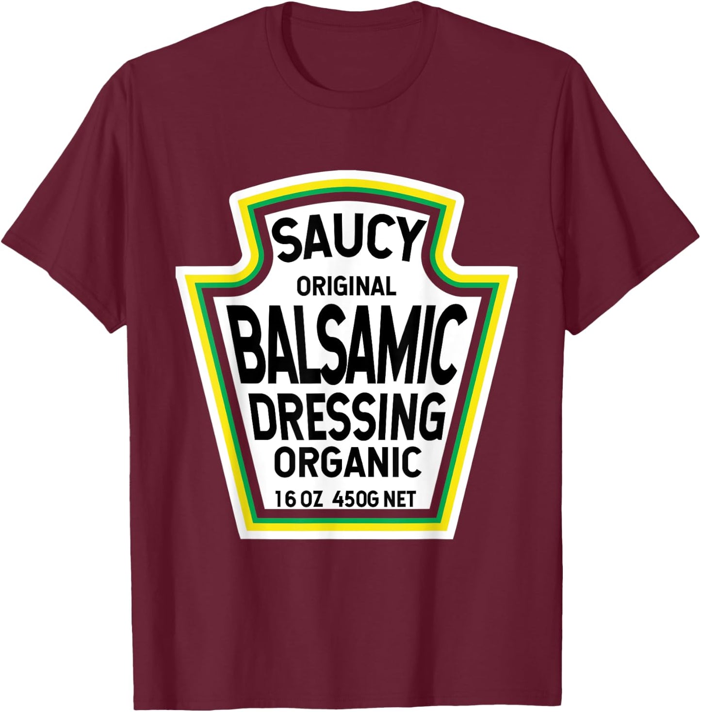Balsamic Dressing Salad Easy Halloween Costume Matching T-Shirt - T-Shirt | Maroon
