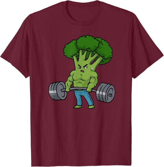 Deadlift Broccoli Gym Fitness Motivation Bodybuilding T-Shirt - T-Shirt | Maroon
