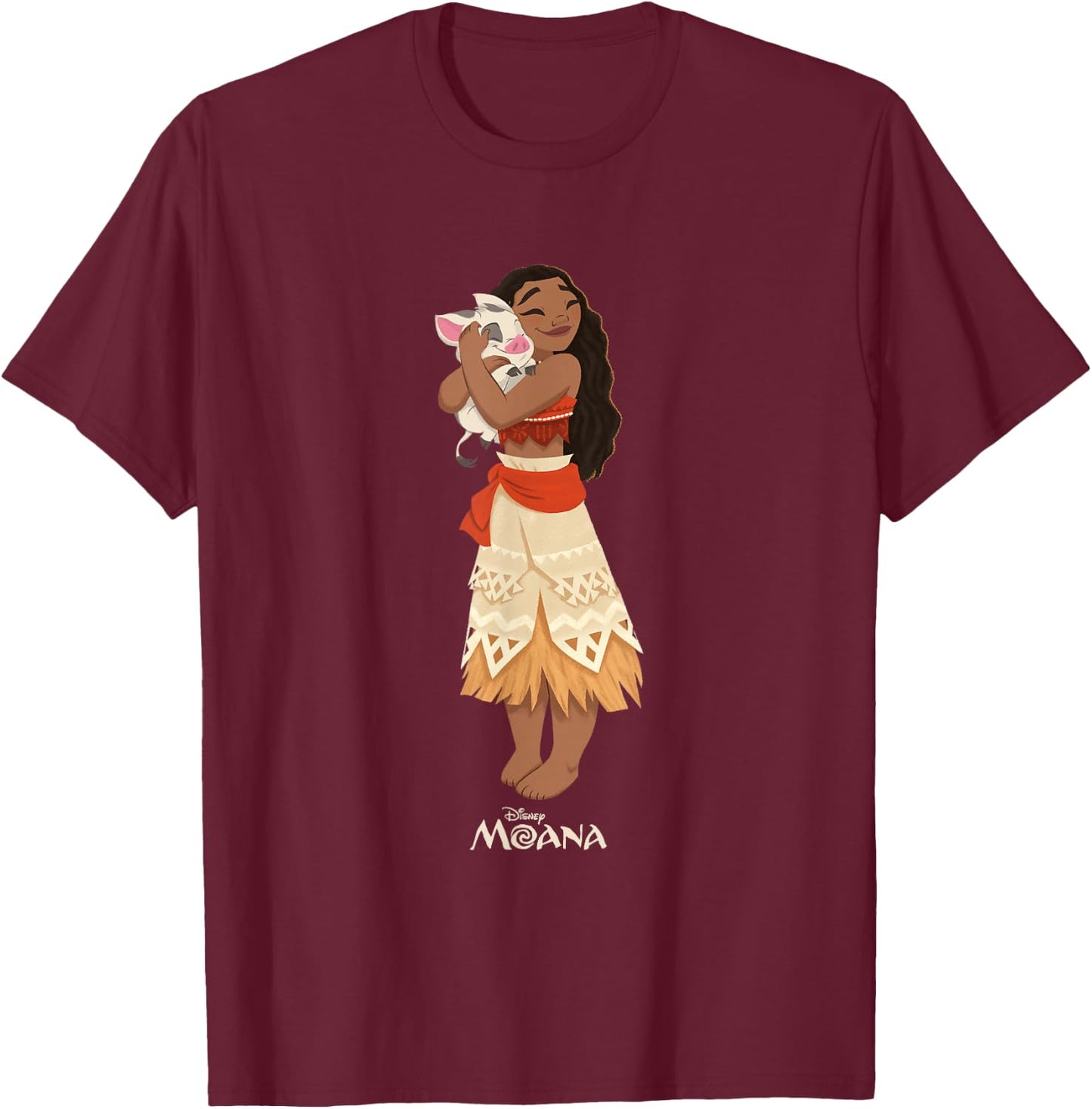 Disney Moana and Pua with Movie Logo T-Shirt - T-Shirt | Maroon