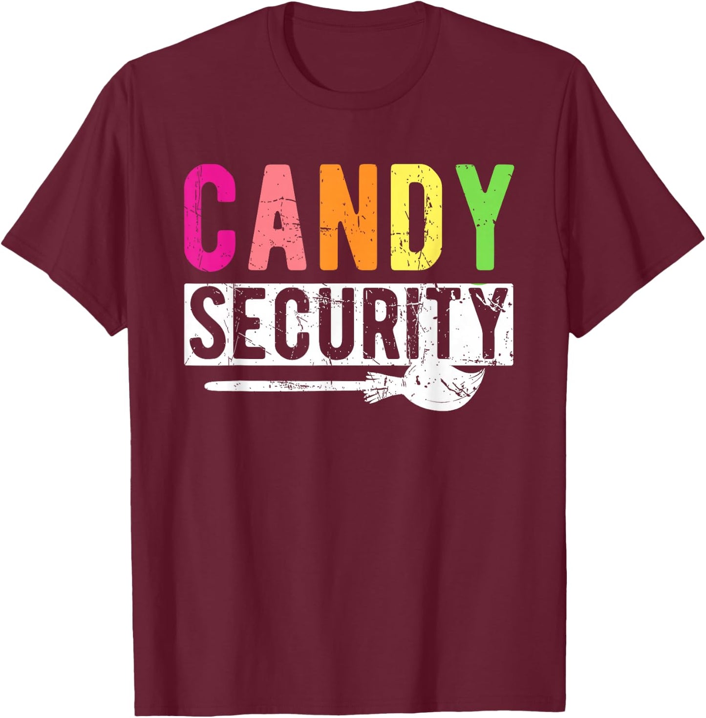 Candy Security Halloween Candy Security T-Shirt - T-Shirt | Maroon