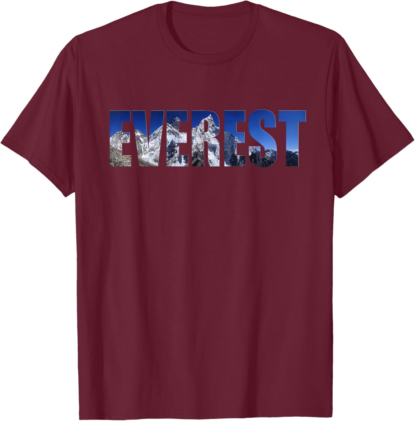 Mount Everest Peak T-Shirt - T-Shirt | Maroon