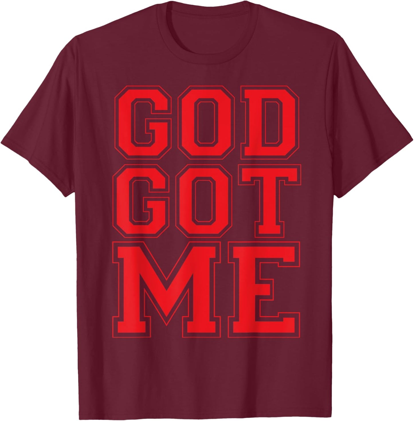 Christian T Shirts God Got Me (Red) T-Shirt - T-Shirt | Maroon