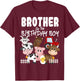 Farm Animals Barnyard Farm House Brother Of The Birthday Boy T-Shirt - T-Shirt | Maroon