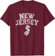 State of New Jersey NJ T Shirt - Home Pride - Hometown T-Shirt - T-Shirt | Maroon