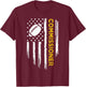Commissioner Fantasy Football - American Commish Flag T-Shirt - T-Shirt | Maroon
