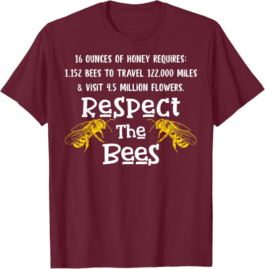 Beekeeping Supplies Honey Bee Hive Bumble Bee Keeper Costume T-Shirt - T-Shirt | Maroon