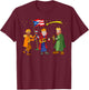 Playa Serena Funny Christmas Puerto Rico Christmas Tres Reyes Magos Three Wise Men -Adults T-Shirt - T-Shirt | Maroon