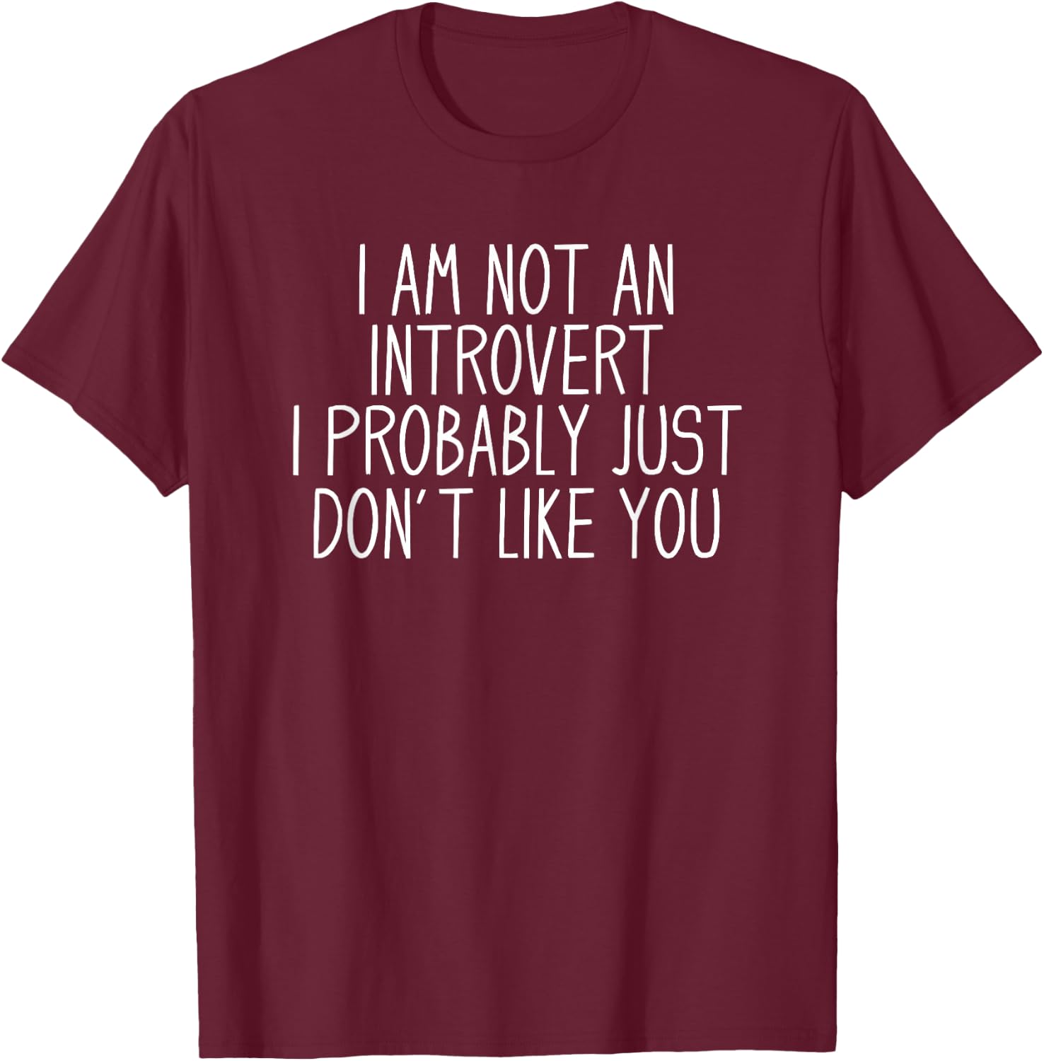Anti Social Co. Funny -Adults Black Modern Classic Straight Sleeve T-Shirt - T-Shirt | Maroon