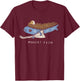 Funny Mullet Fish 80s Shirt. Heavy Metal. Fish . T-Shirt - T-Shirt | Maroon