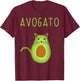 Avogato Cinco De Mayo Gift Cinco De Meow Cat Avocado T-Shirt - T-Shirt | Maroon