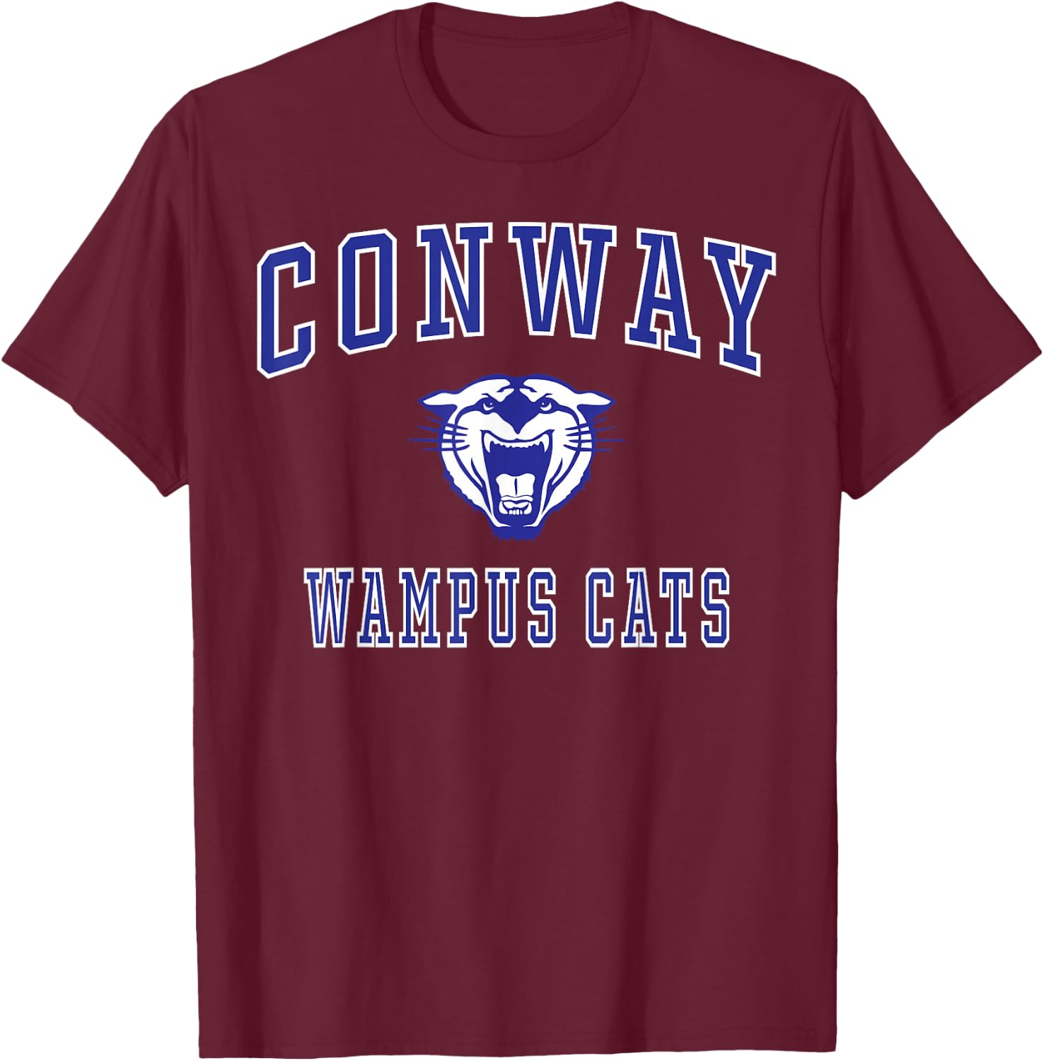 Conway High School Wampus Cats C1 T-Shirt - T-Shirt | Maroon