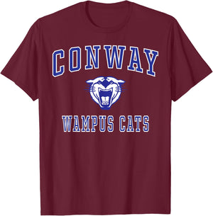 Conway High School Wampus Cats C1 T-Shirt - T-Shirt | Maroon