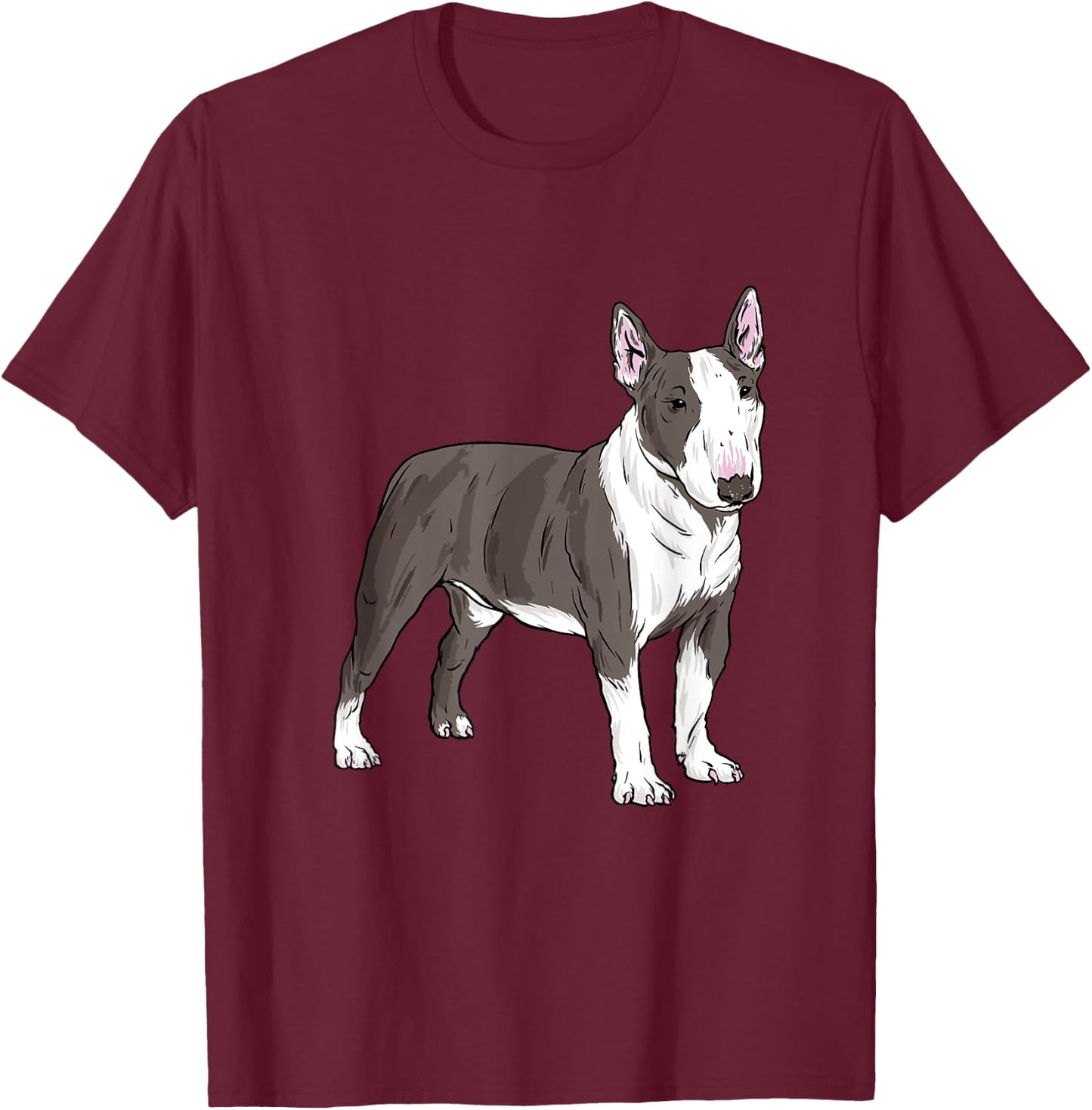Bull Terrier Dog Lovers Graphic Design Women T-Shirt - T-Shirt | Maroon