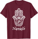 Namaste Hand Hamsa Yoga Hinduism vedas OHM t Shirt T-Shirt - T-Shirt | Maroon