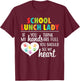 School Lunch Lady Cute Heart Appreciation Gift Wo T-Shirt - T-Shirt | Maroon
