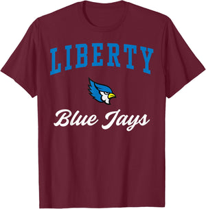 Liberty High School Blue Jays T-Shirt - T-Shirt | Maroon