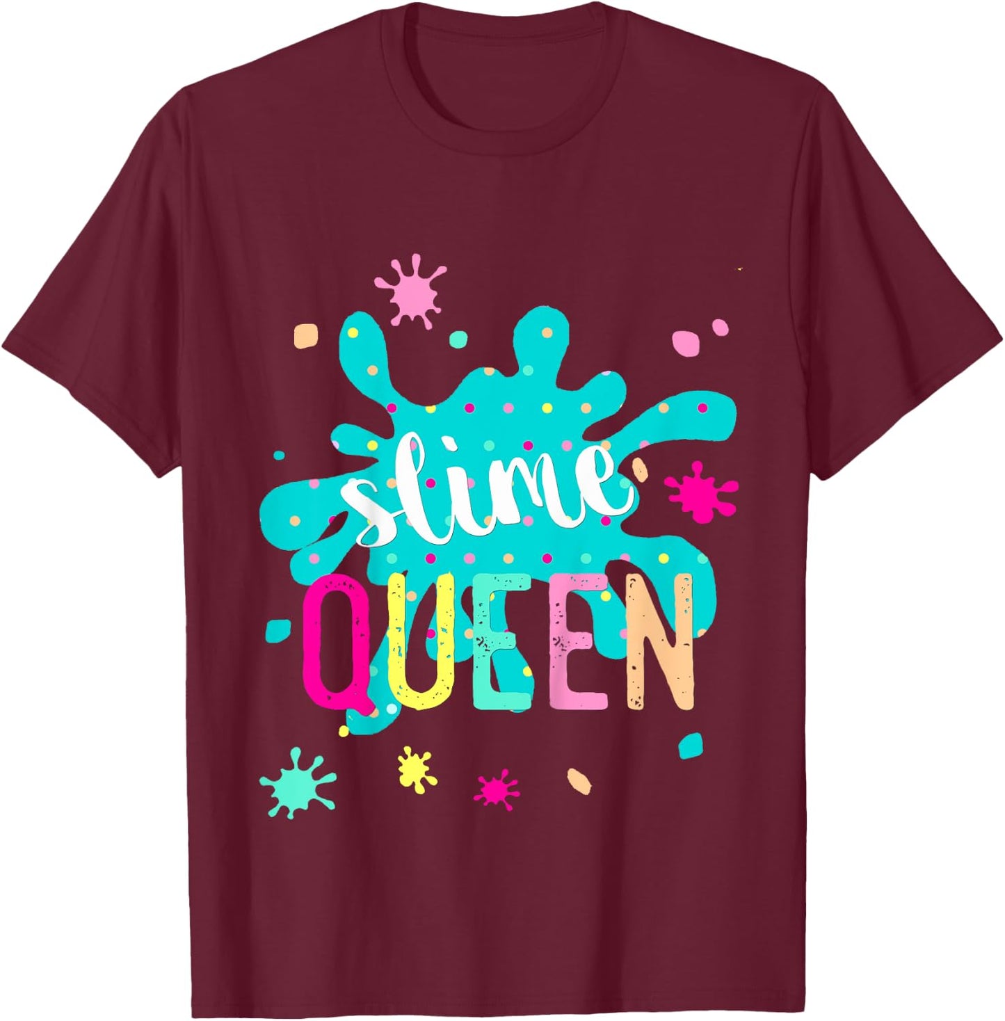 Kids Slime Queen Youth T-Shirt - T-Shirt | Maroon