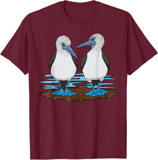 Seabirds Blue-footed Booby Bird T-Shirt - T-Shirt | Maroon