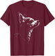 Retro Chihuahua Silhouette Graphic Women T-Shirt - T-Shirt | Maroon
