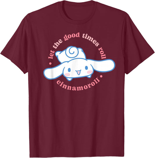Cinnamoroll Let the Good Times Roll T-Shirt - T-Shirt | Maroon