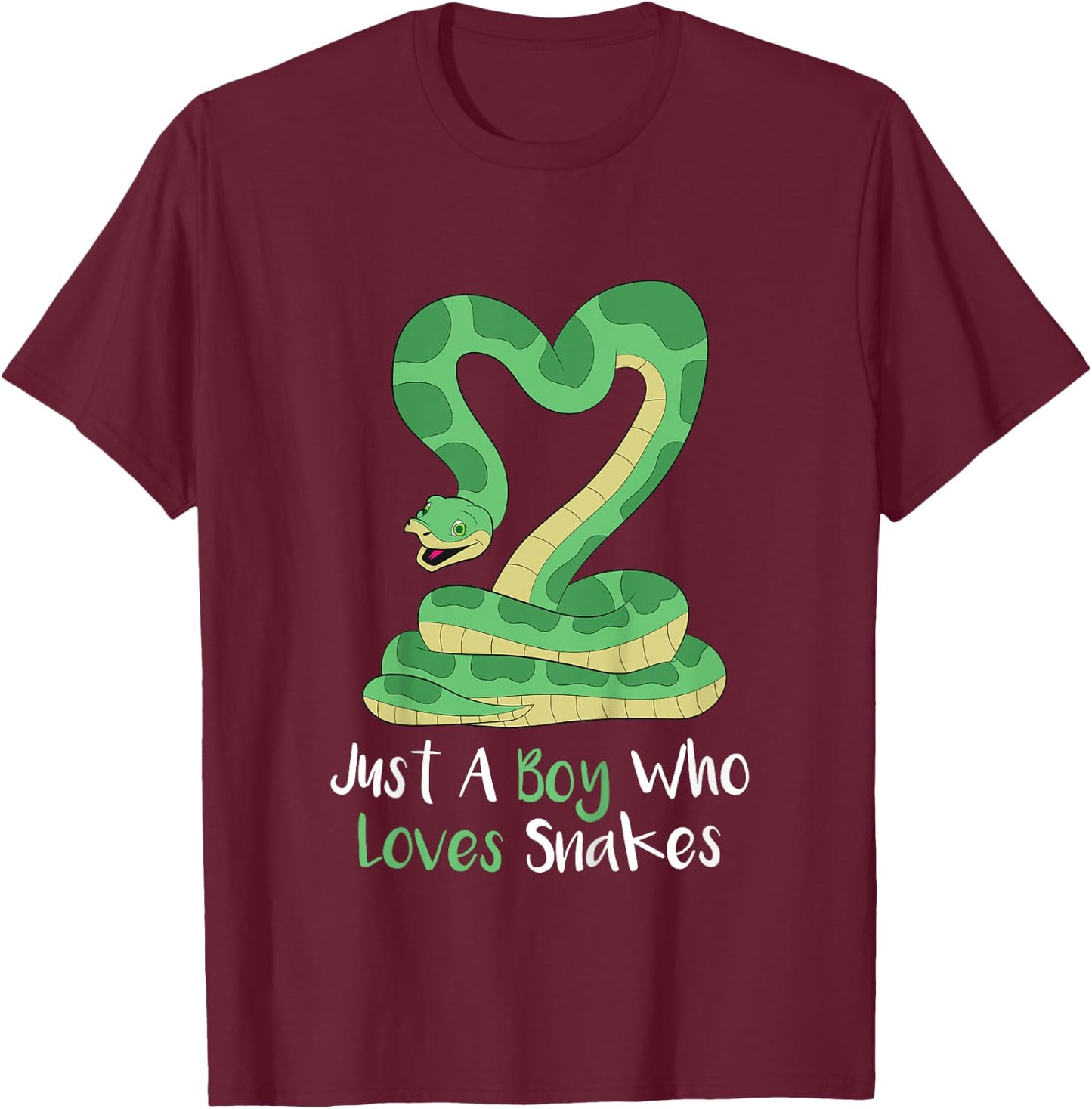 Kids Cute Snake | Gift Toddler Girls Boys | Boa Constrictor T-Shirt - T-Shirt | Maroon