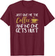 Just Give Me The Coffee And No One Gets Hurt T-Shirt - T-Shirt | Maroon