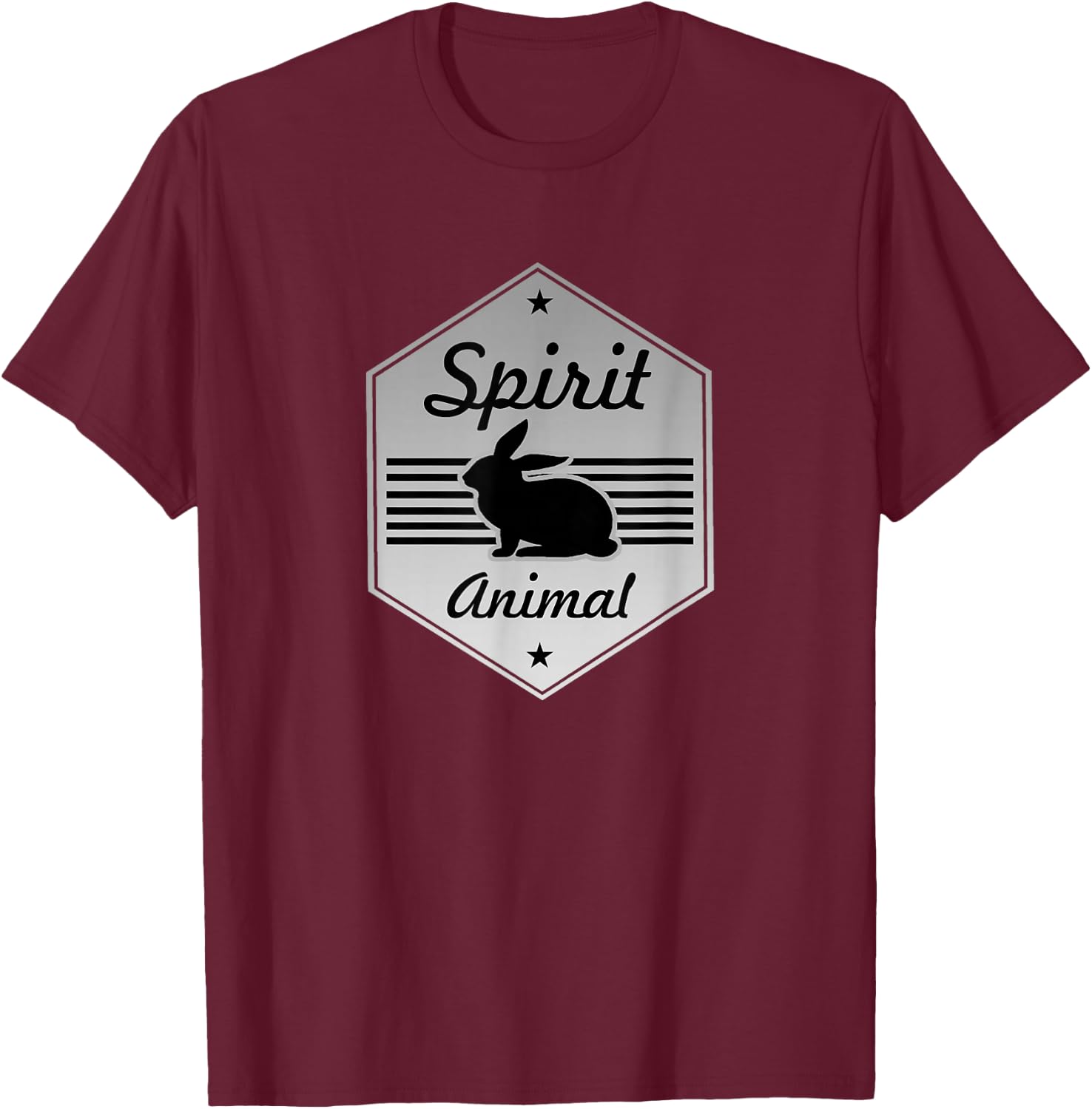Rabbit My Spirit Animal Bunny Costume Design T-Shirt - T-Shirt | Maroon