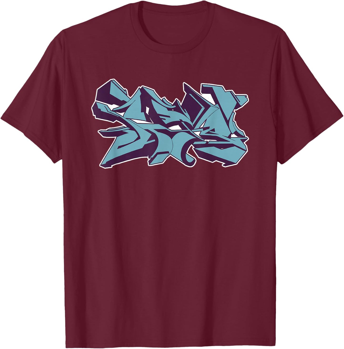 Hiphop Graffiti Street Art T-Shirt - T-Shirt | Maroon
