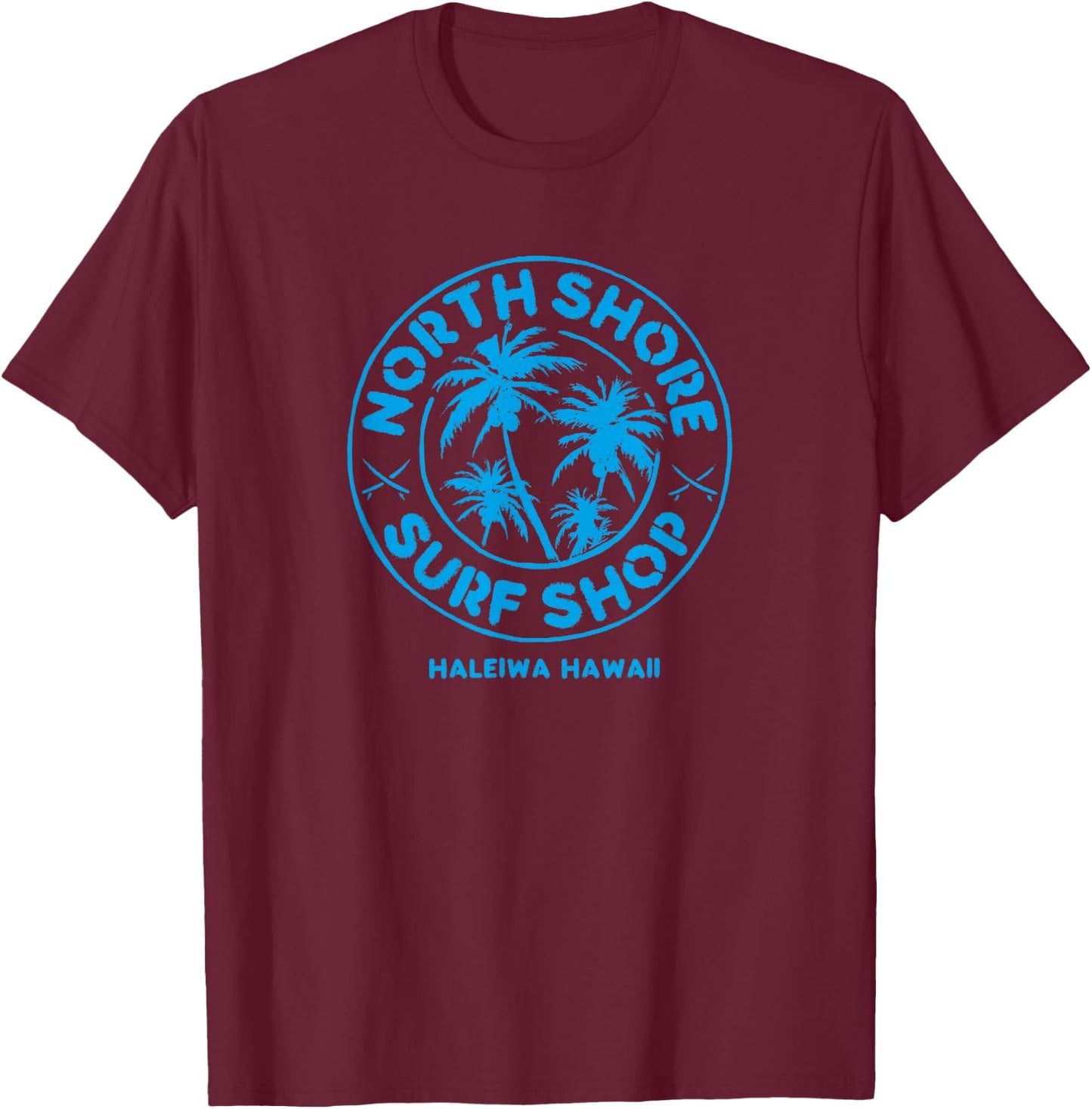 North Shore Surf Shop Retro T-Shirt - T-Shirt | Maroon