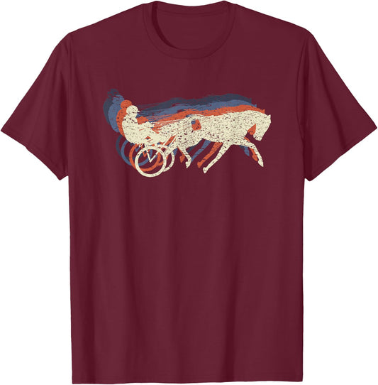 Harness Racing - colored Sports Horse Race T-Shirt - T-Shirt | Maroon