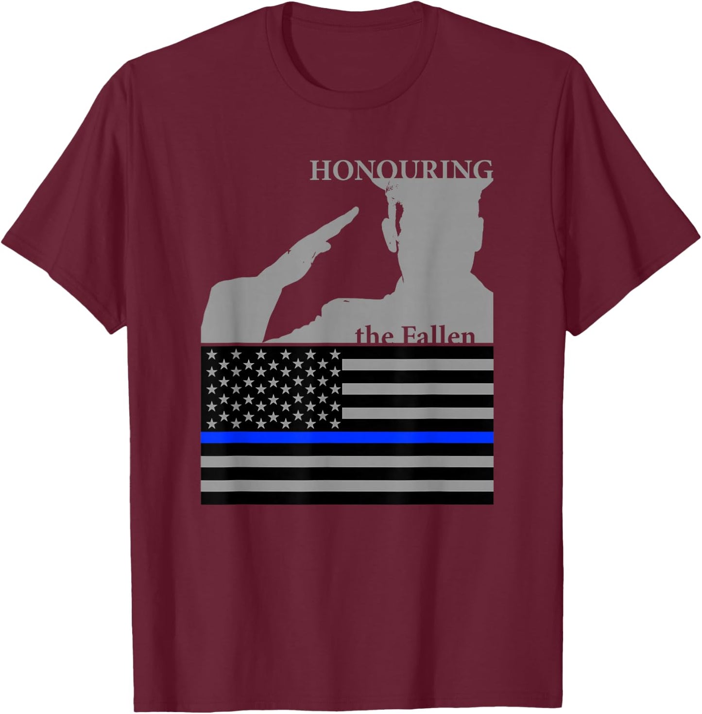 Police Officers Memorial Day | Honoring the Fallen T-Shirt - T-Shirt | Maroon