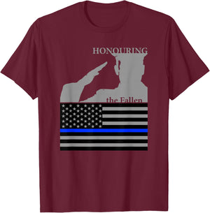 Police Officers Memorial Day | Honoring the Fallen T-Shirt - T-Shirt | Maroon